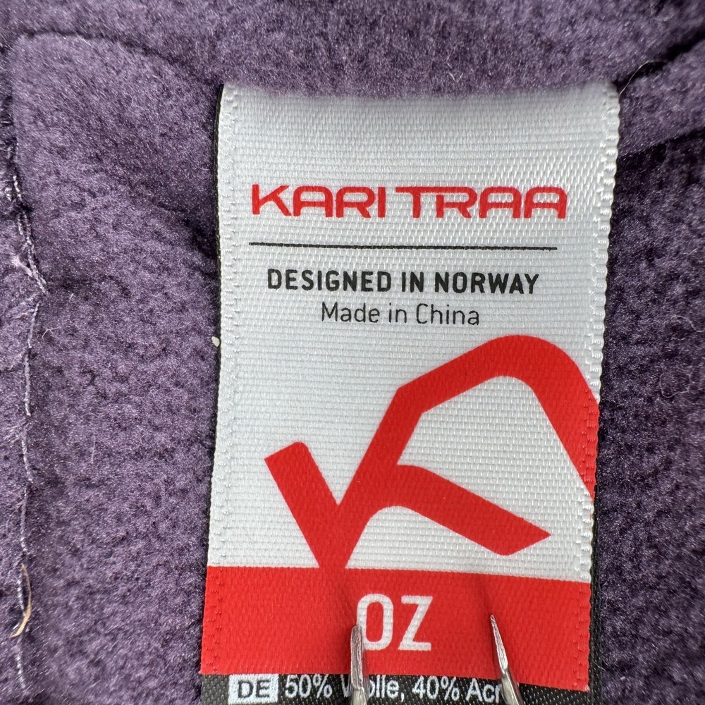 KARI TRAA Fleece Lined‎ Pom-Pom Wool Alpaca Blend Knit Beanie Womens O/S - Picture 9 of 9